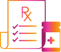 rx and medicine bottle icon